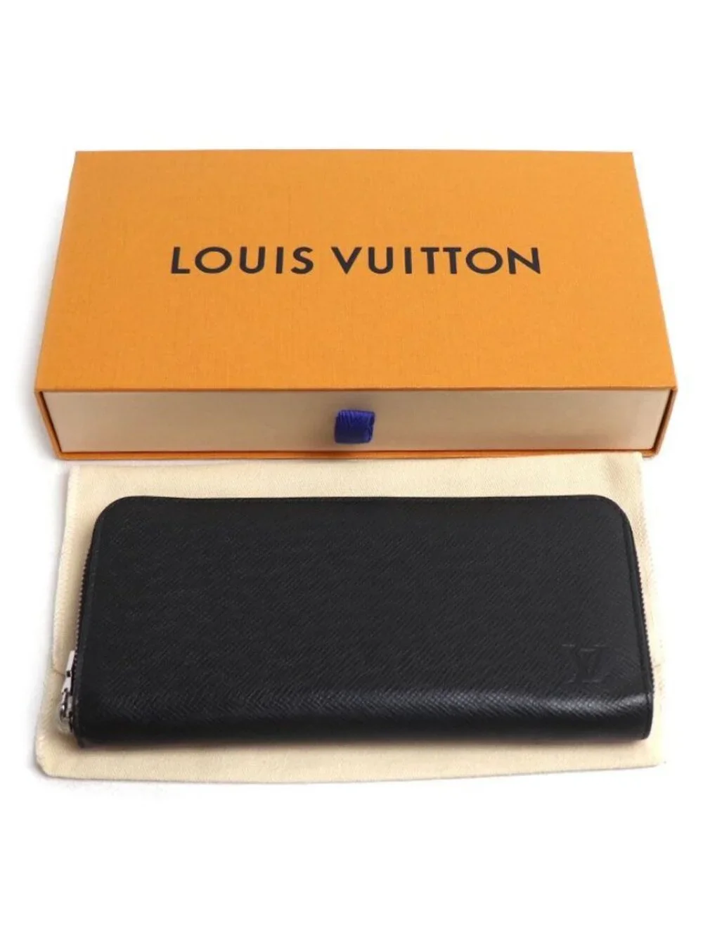 Louis Vuitton Zippy Wallet Horizontal Taiga Black